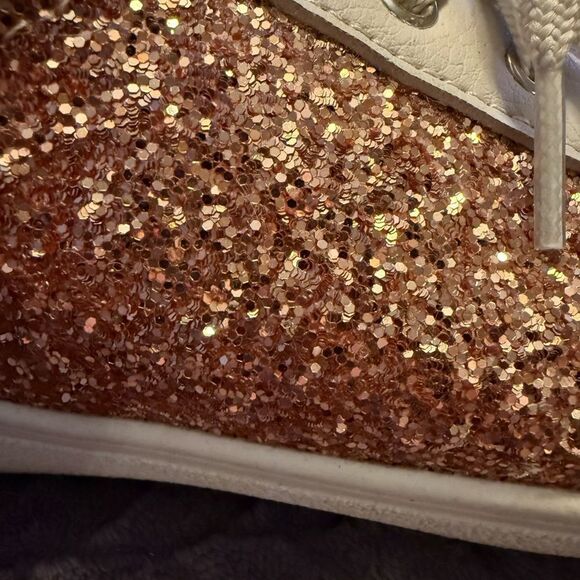 Skechers Rose Gold Glitter and Silver Sneakers - Picture 2 of 5